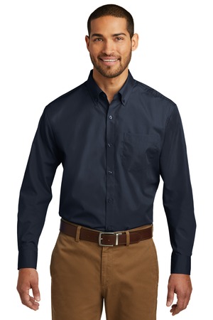 Port Authority Men's Long Sleeve Carefree Poplin Shirt W100 River