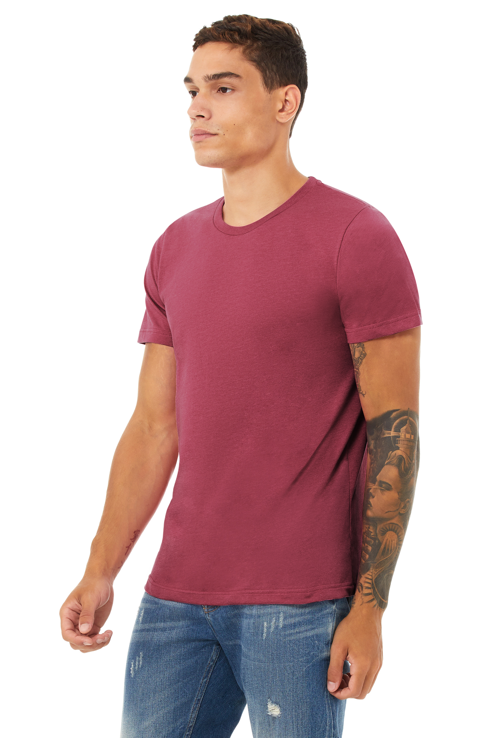 Bella + Canvas 3001CVC Heather Raspberry