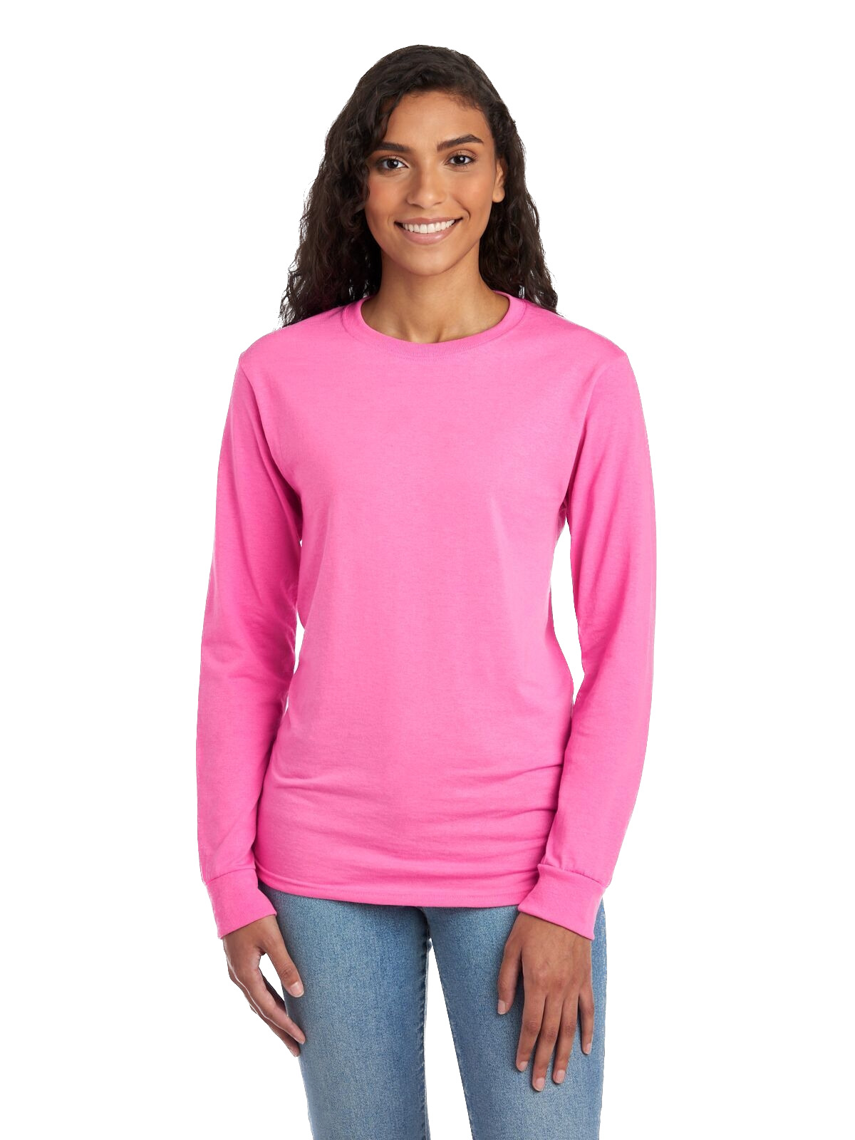 Jerzees Unisex Dri Power Active Long Sleeve T Shirt 29 L Azalea Jiffy