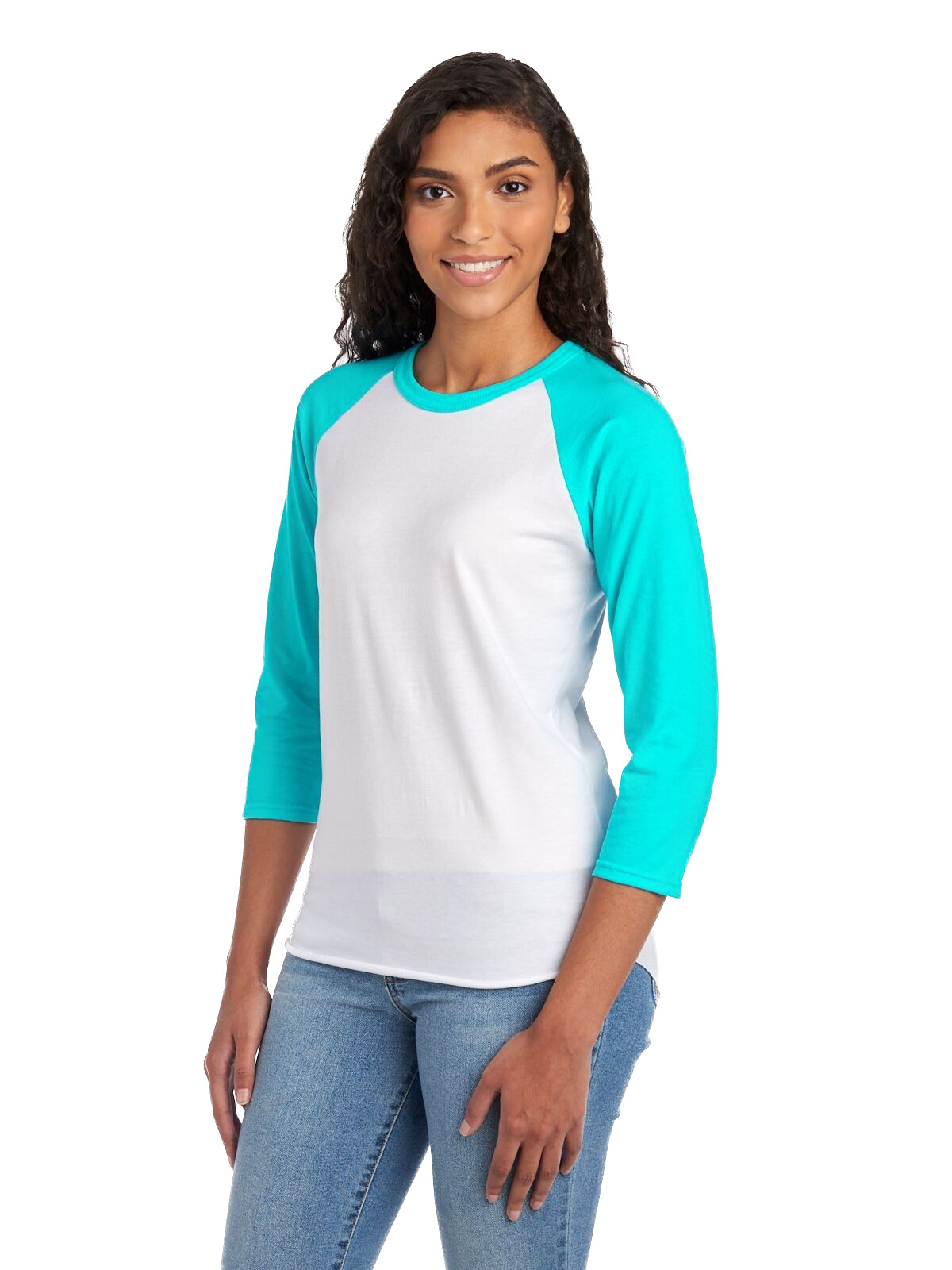 Jerzees 560RR White / Scuba Blue