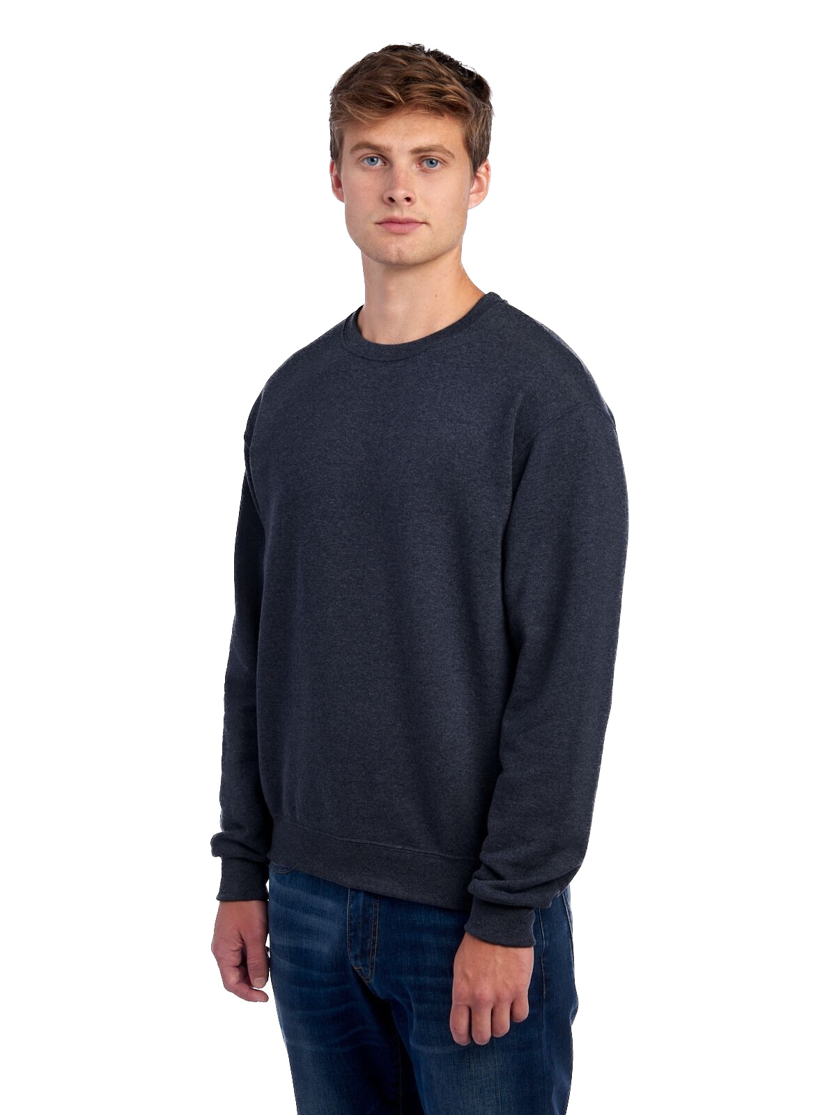 Jerzees Unisex Nu Blend Fleece Crew 562 Vintage Heather Navy Jiffy
