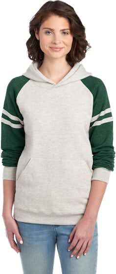 Jerzees 97CR Oatmeal Heather/ Forest Green Heather