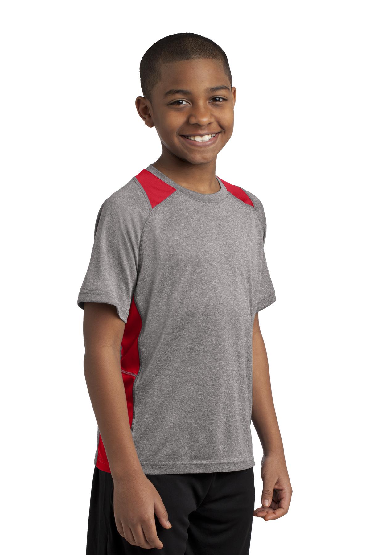 Sport-Tek YST361 Vintage Heather / True Red