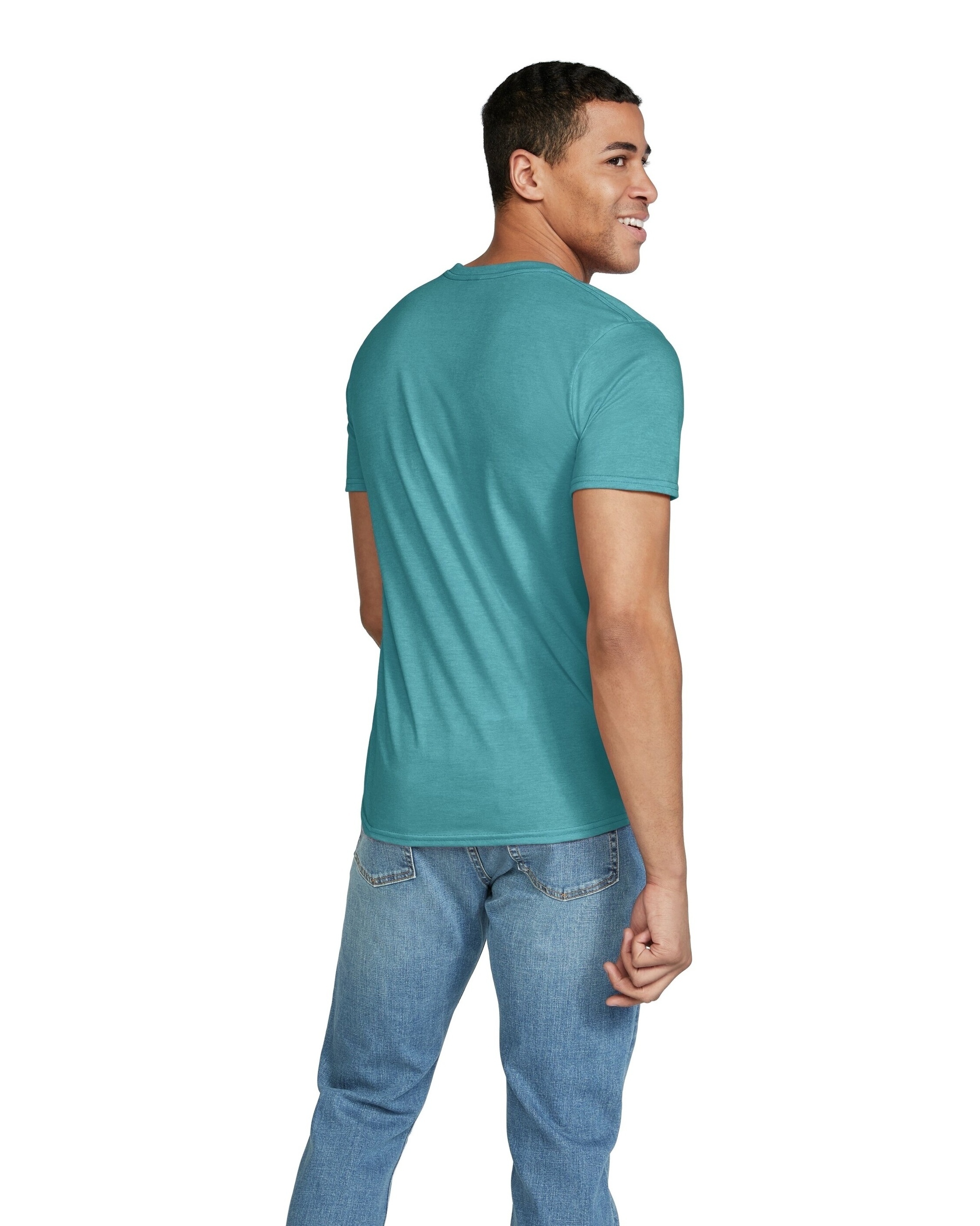 Gildan G640 Heather Galapagos Blue