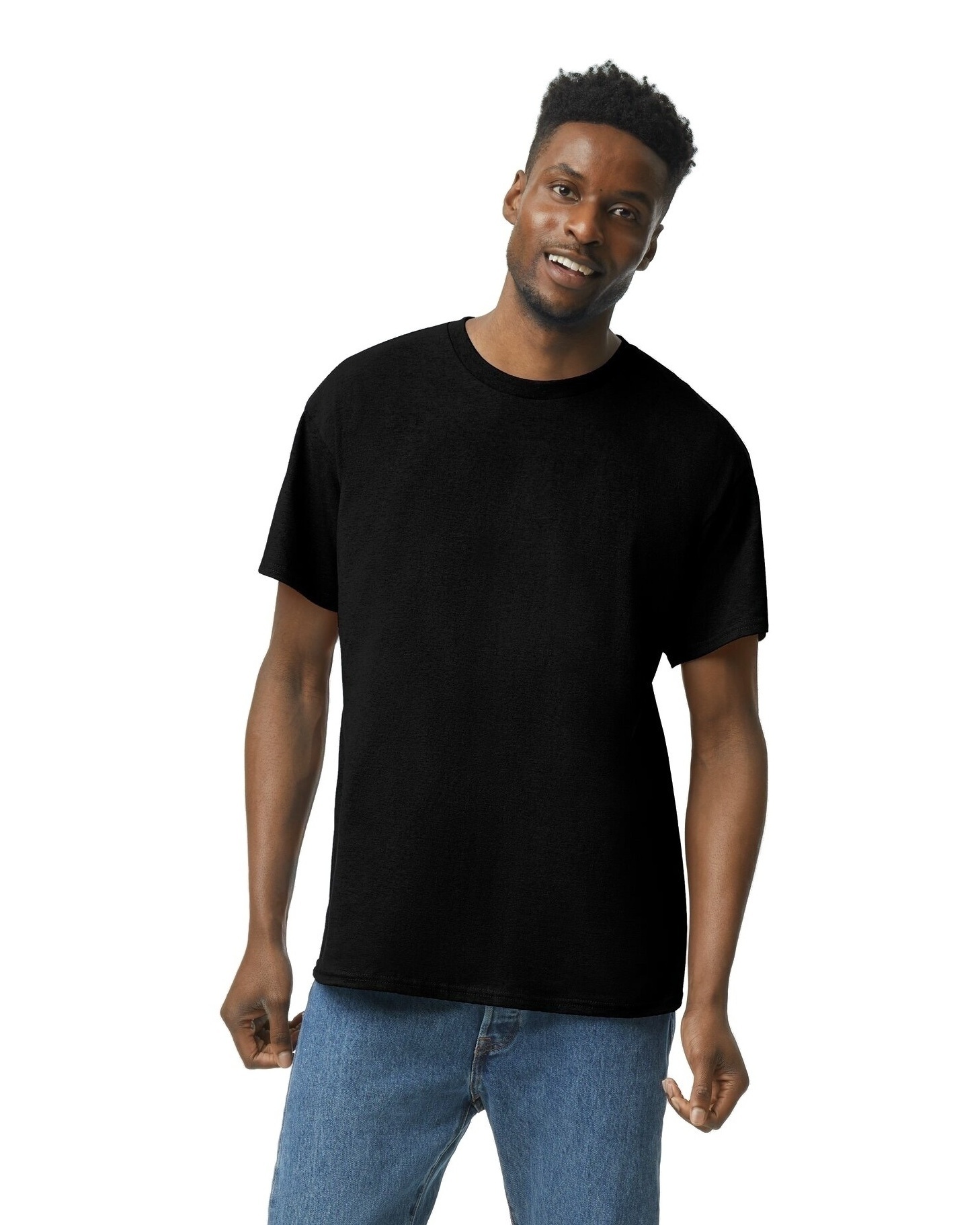 Plain black t shirt in bulk best sale