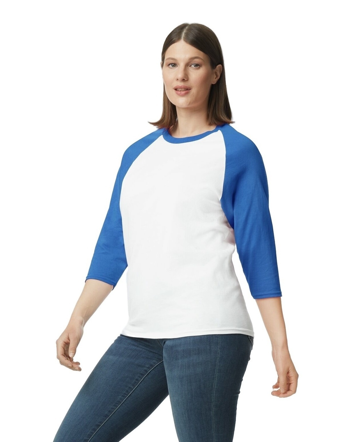 Gildan G570 White / Royal