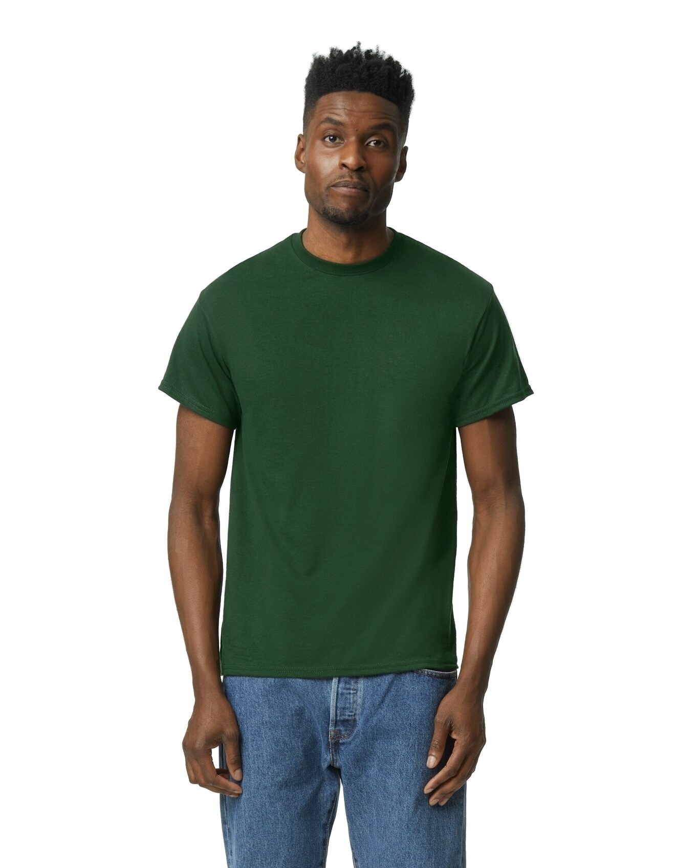 Gildan Unisex 50 50 T Shirt G800 Sport Dark Green Jiffy