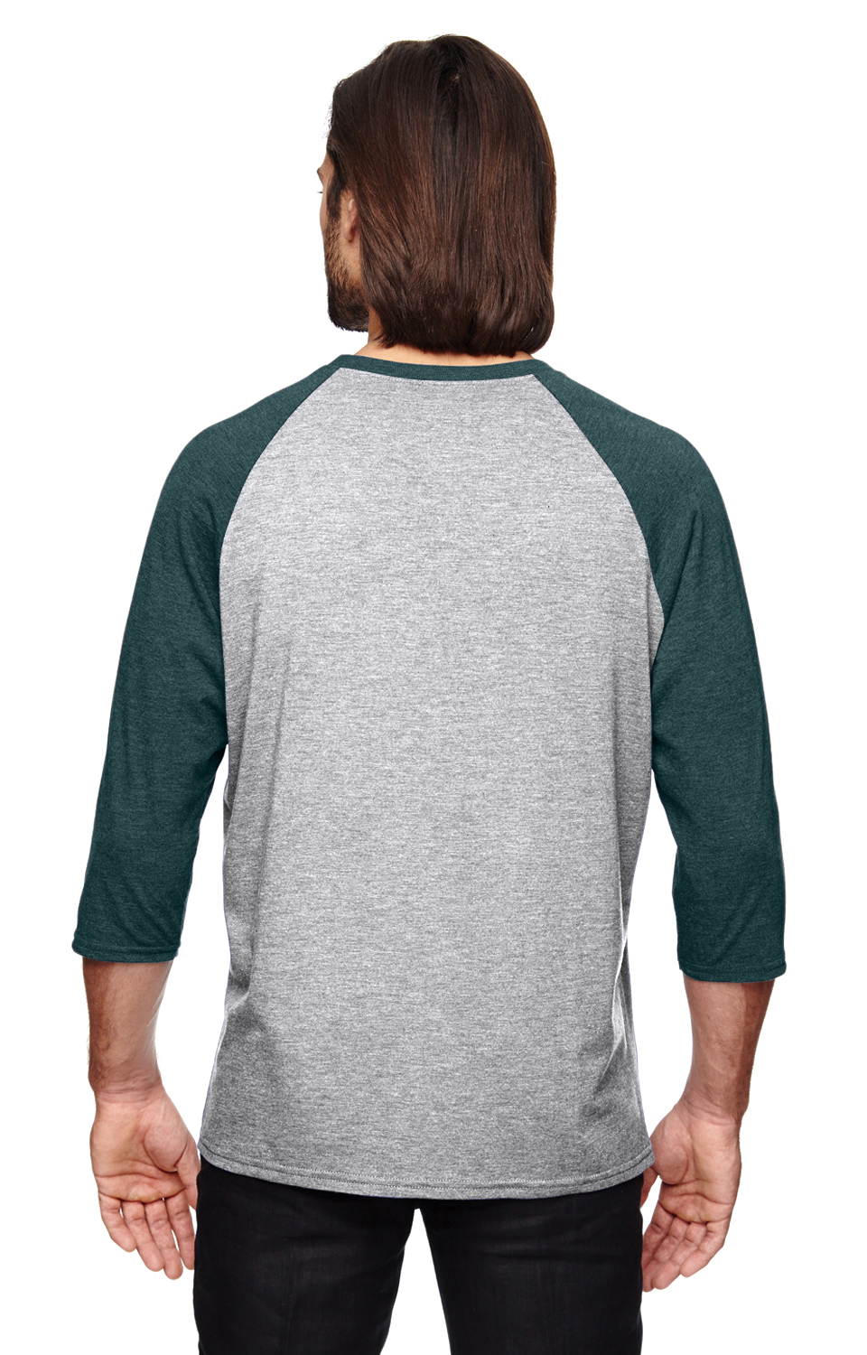 Anvil 6755 Heather Gray / Heather Dark Green