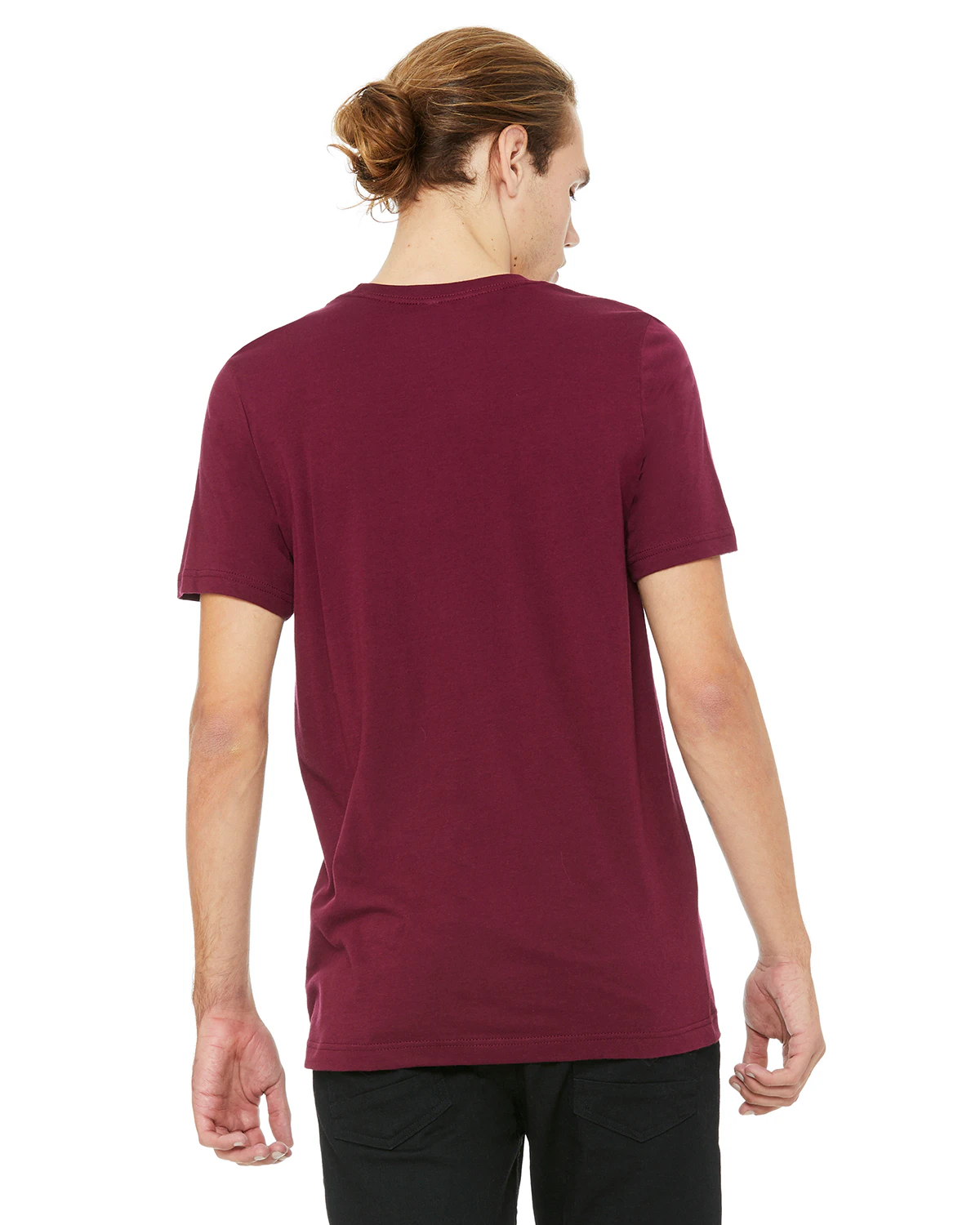 Bella Canvas Unisex Jersey T Shirt 3001 C Maroon | Jiffy
