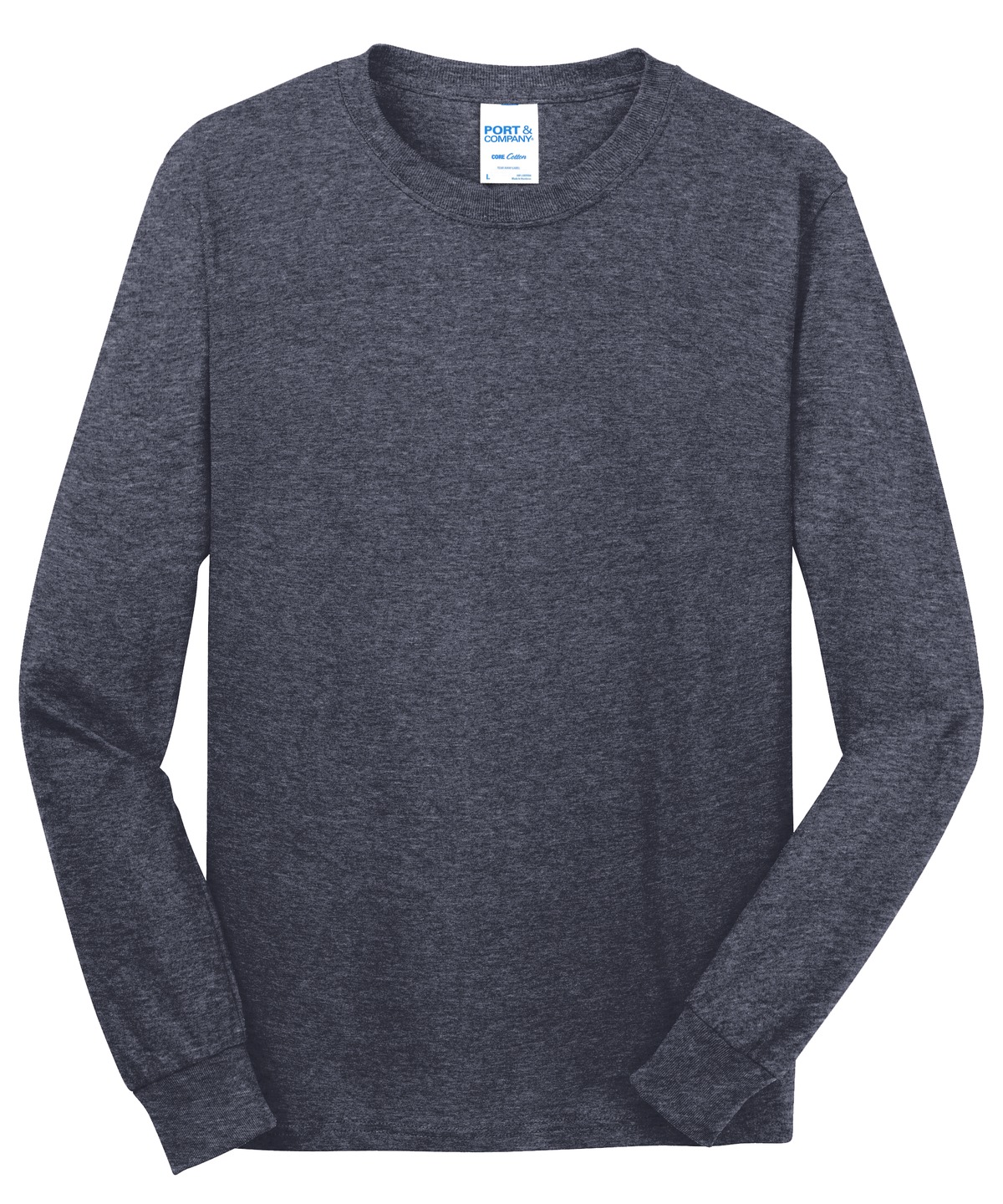 Port & Company PC54LS Heather Navy