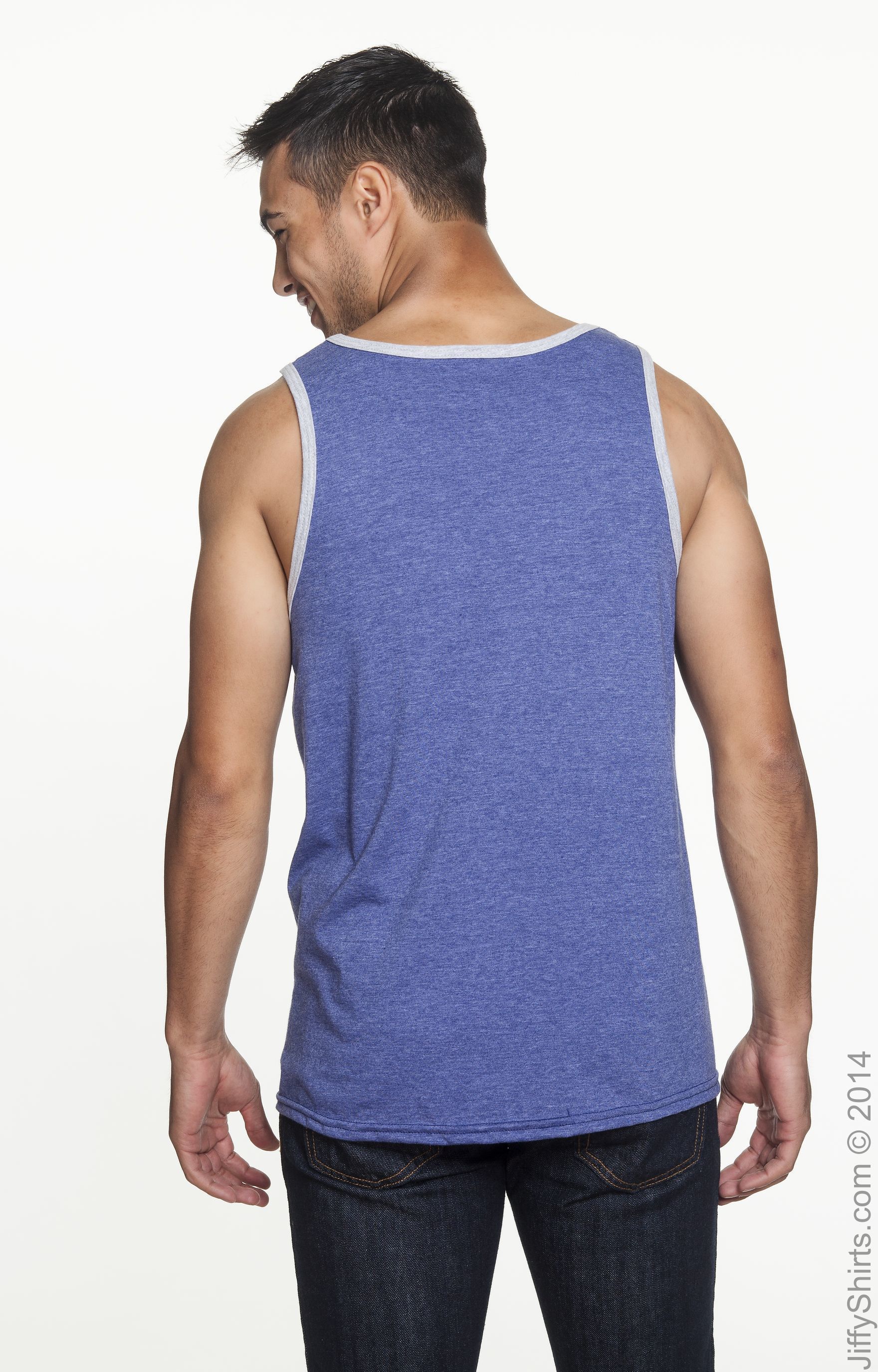 Anvil 986 Heather Blue / Heather Gray