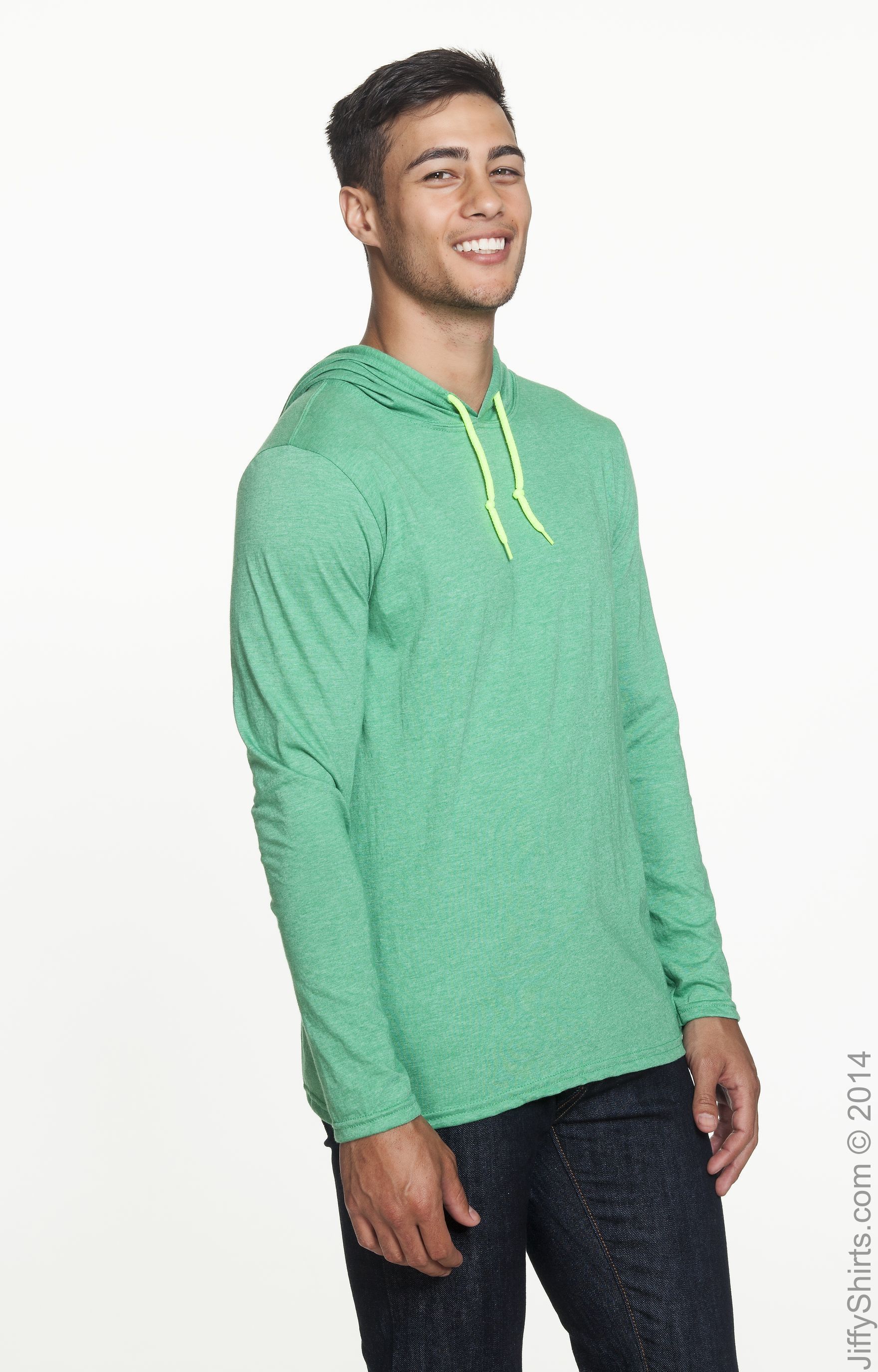 Anvil 987 Heather Green / Neon Yellow