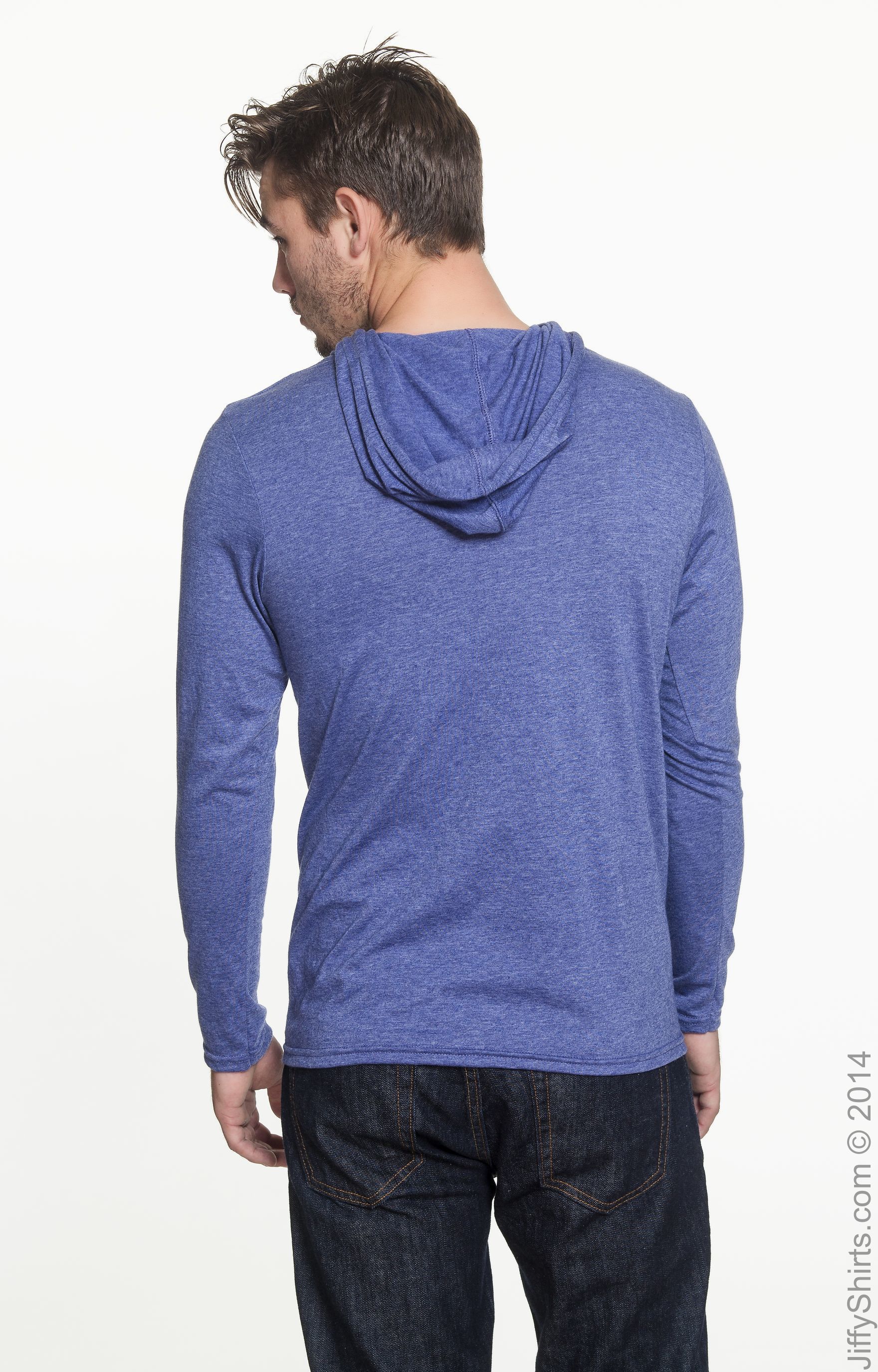 Anvil 987 Heather Blue / Neon Yellow