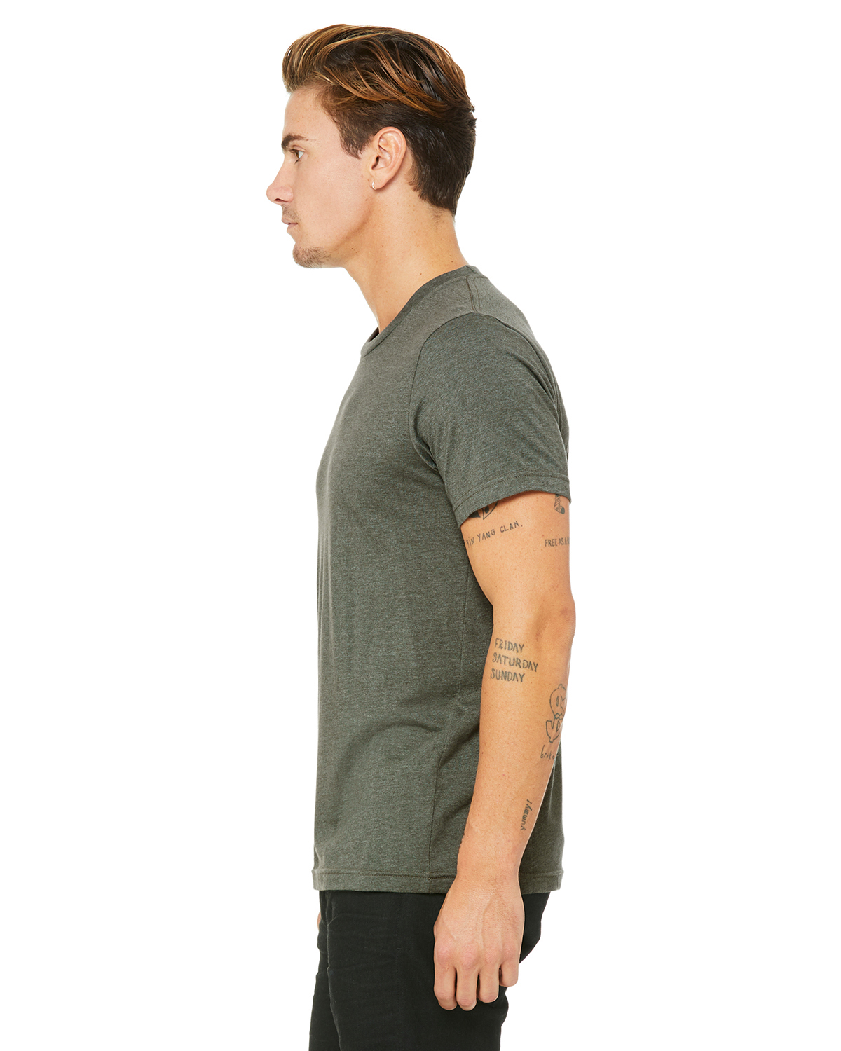 Bella + Canvas 3001CVC Heather Military Green