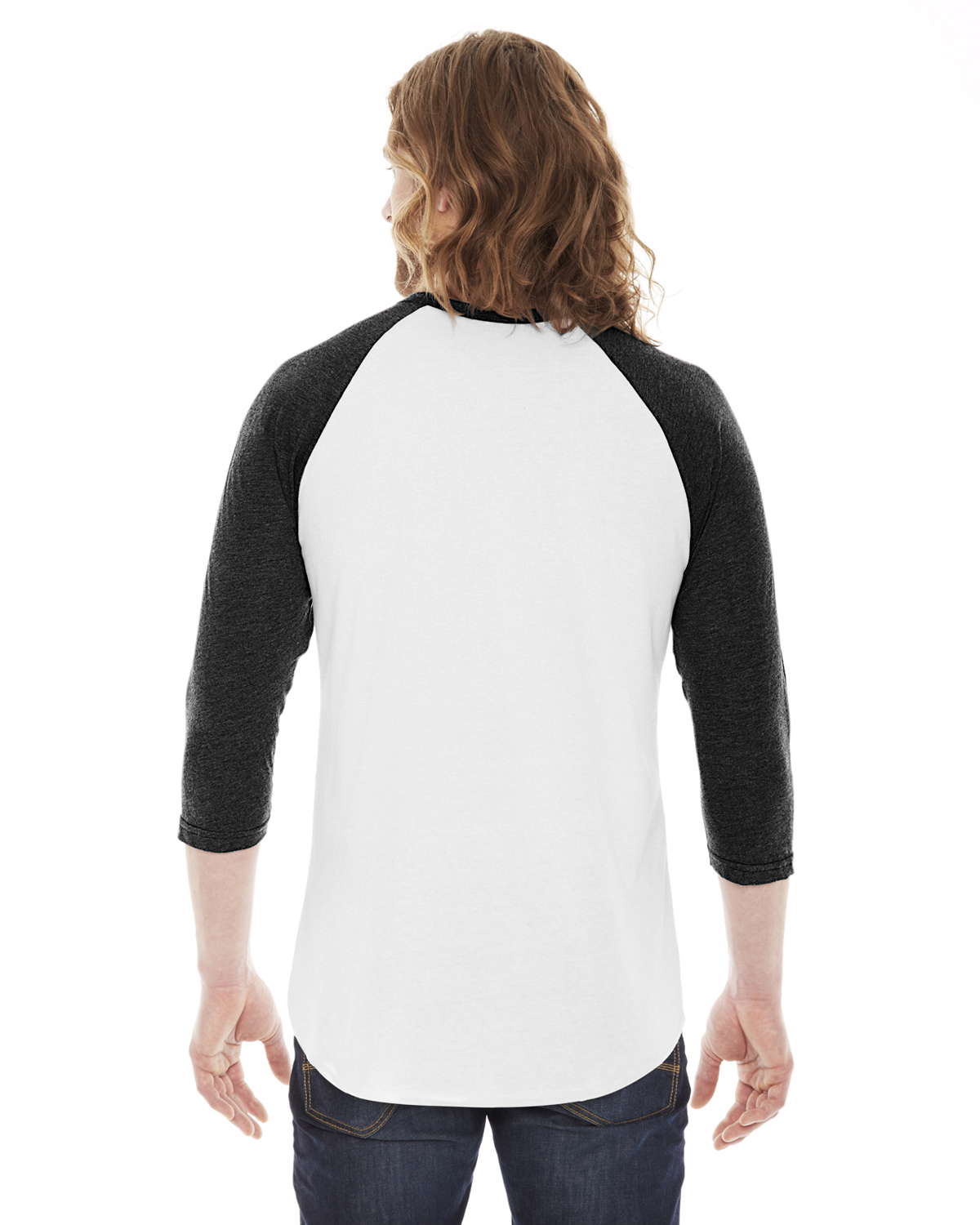 American Apparel BB453 White / Heather Black