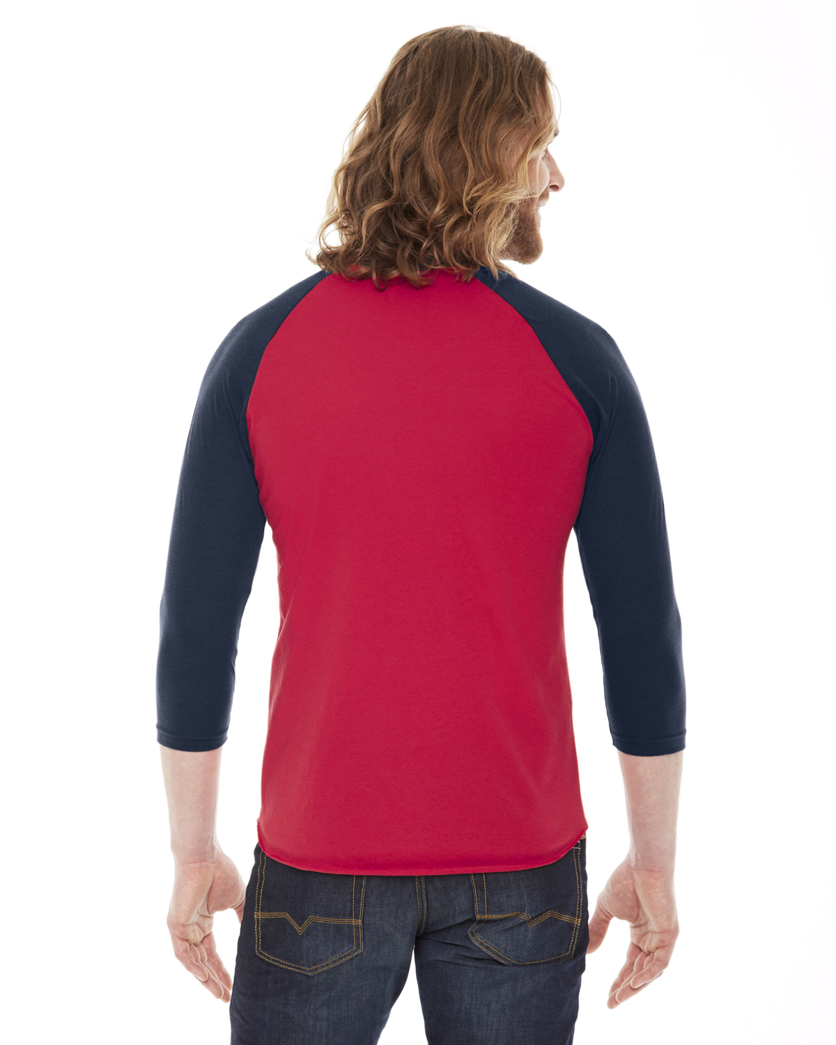 American Apparel BB453W Red / Navy