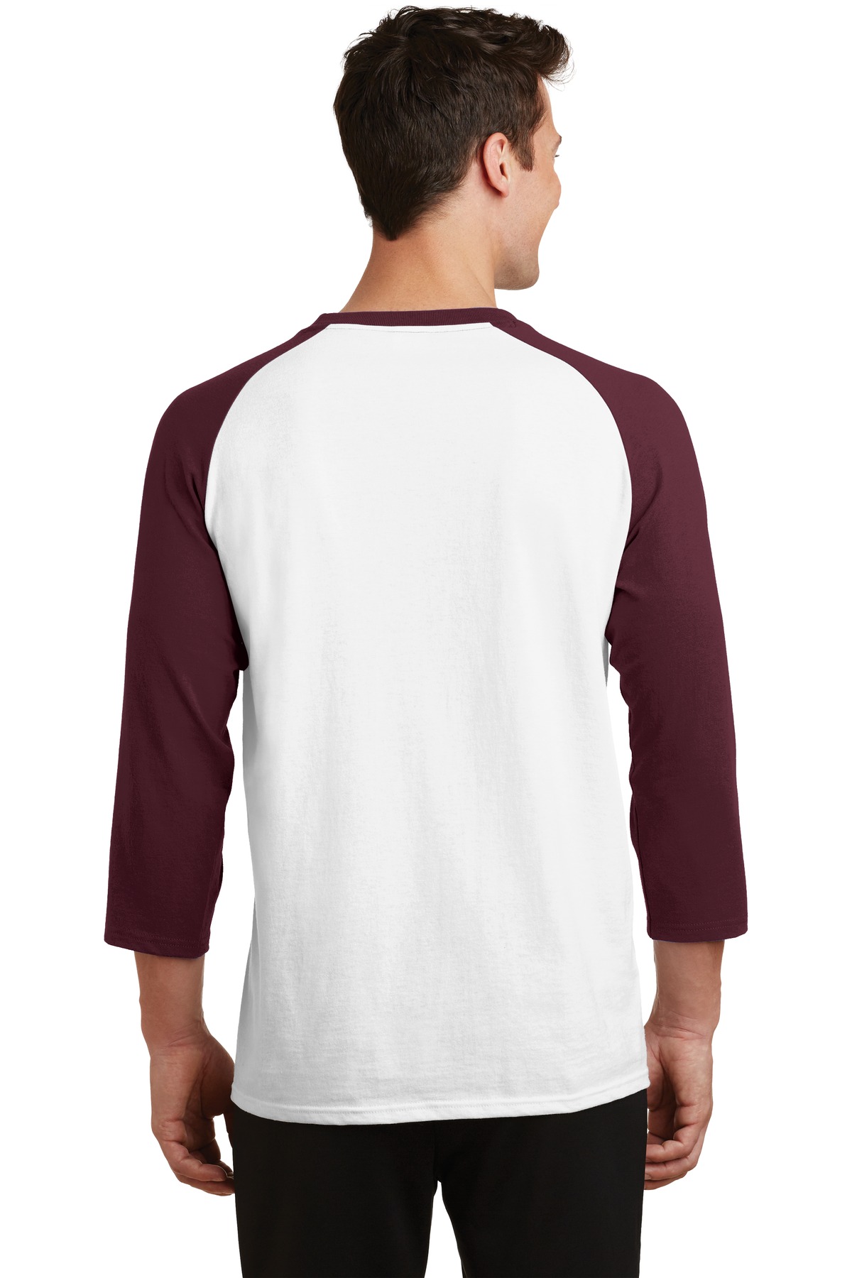 Port & Company PC55RS White / Athletic Maroon