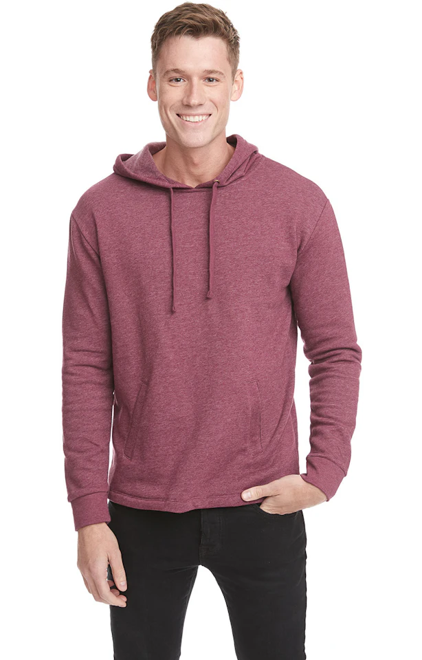 Next Level 9300 Unisex Pullover Hoody – 7.4 Oz Heathered Fleece, 60% Cotton 40% Poly, Relaxed Fit
