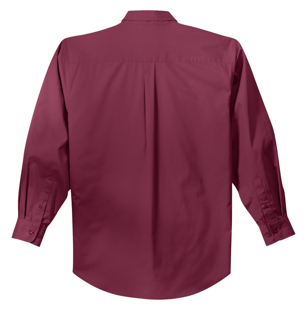 Port Authority Tall Long Sleeve Easy Care Shirt Tls608 Burgundy