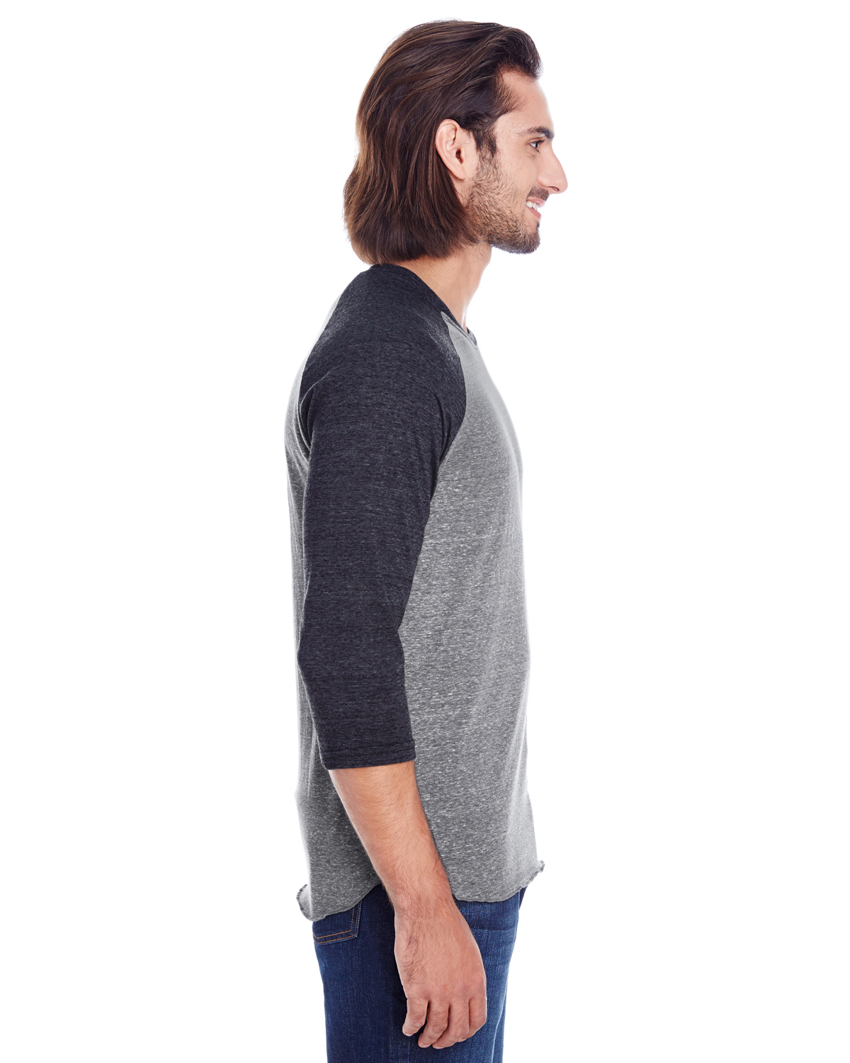 Threadfast Apparel 302G Gray / Black Triblend