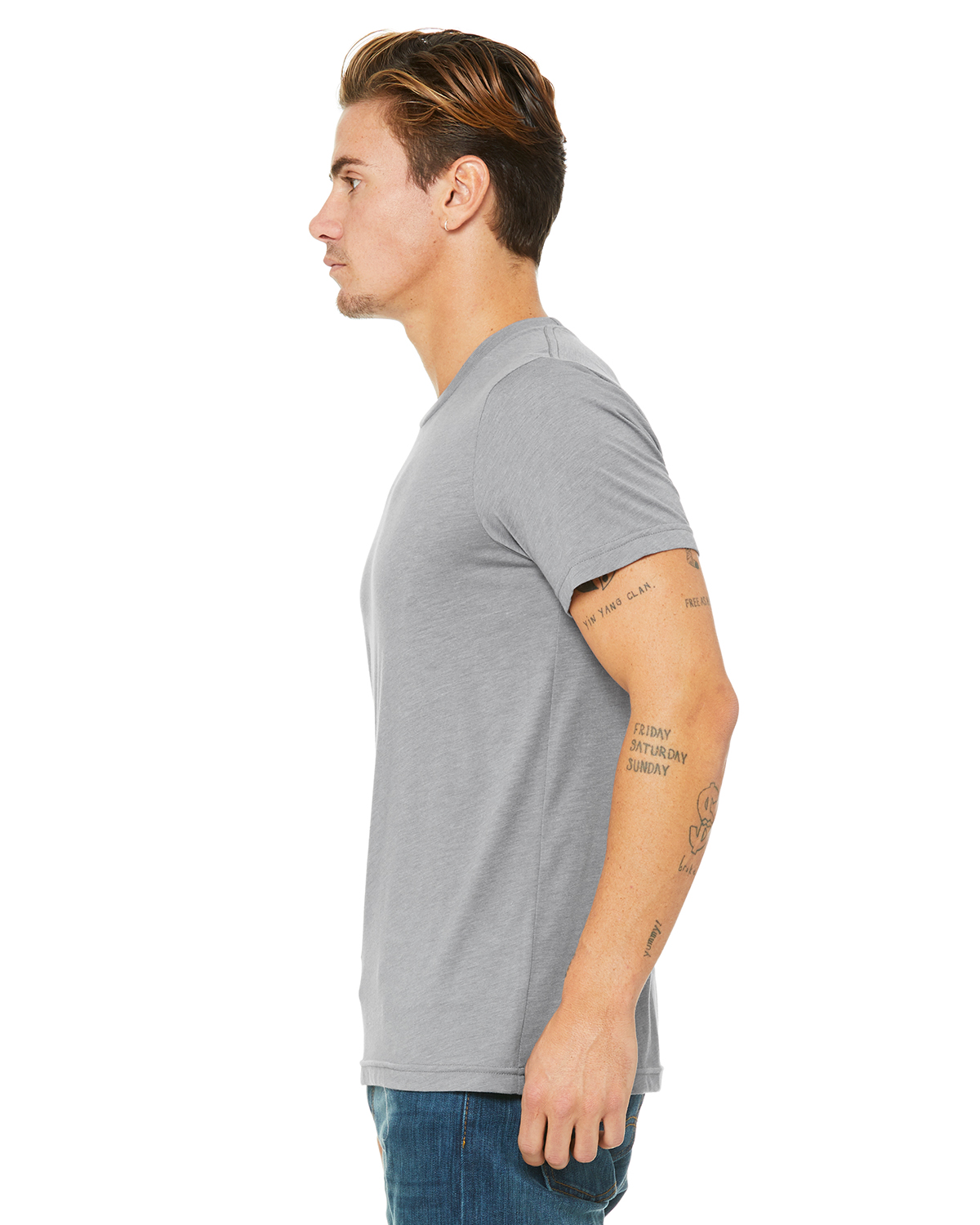 Bella + Canvas 3413C Athletic Gray Triblend