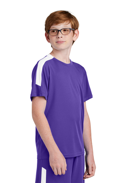 Sport-Tek YST100 Purple/White