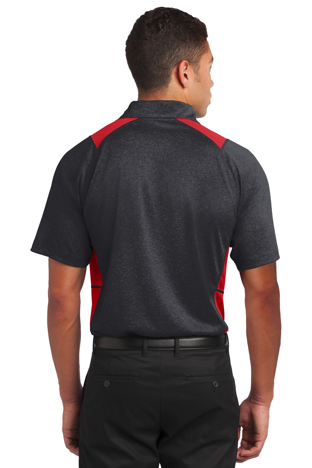 Sport-Tek ST665 Graphite Heather / True Red