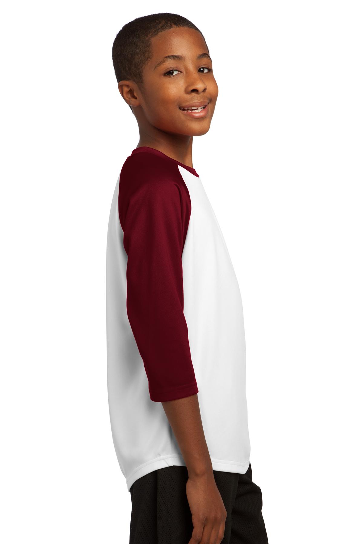 Sport-Tek YST205 White / Maroon