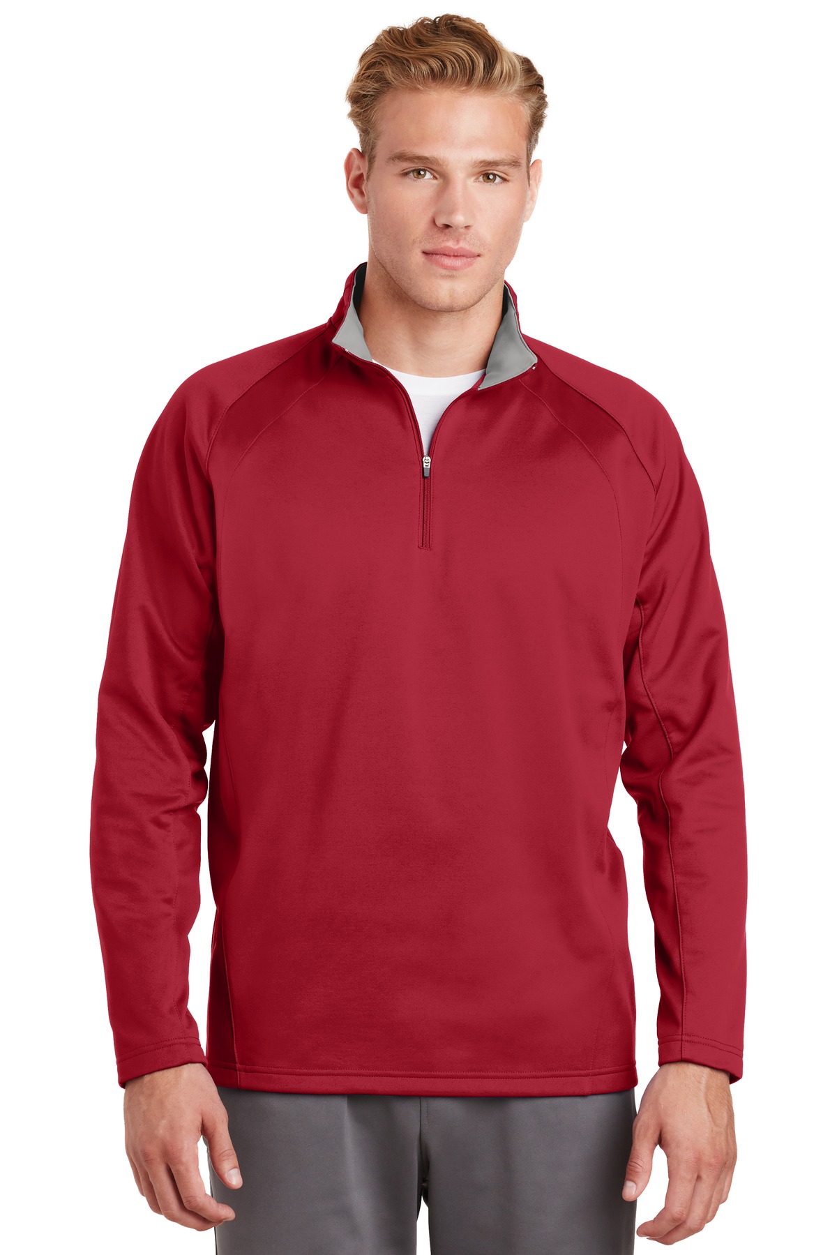 Sport-Tek F243 Deep Red / Silver