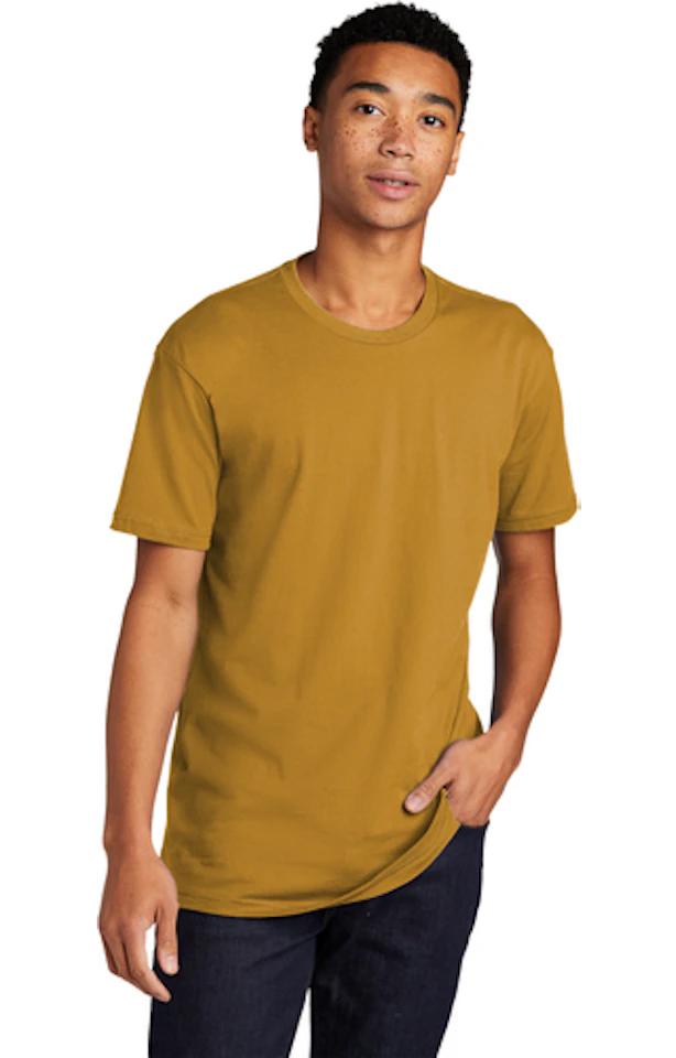 Next Level Unisex Poly-Cotton Crew Neck T-Shirt - Antique Denim, Medium, Ultra Soft Jersey