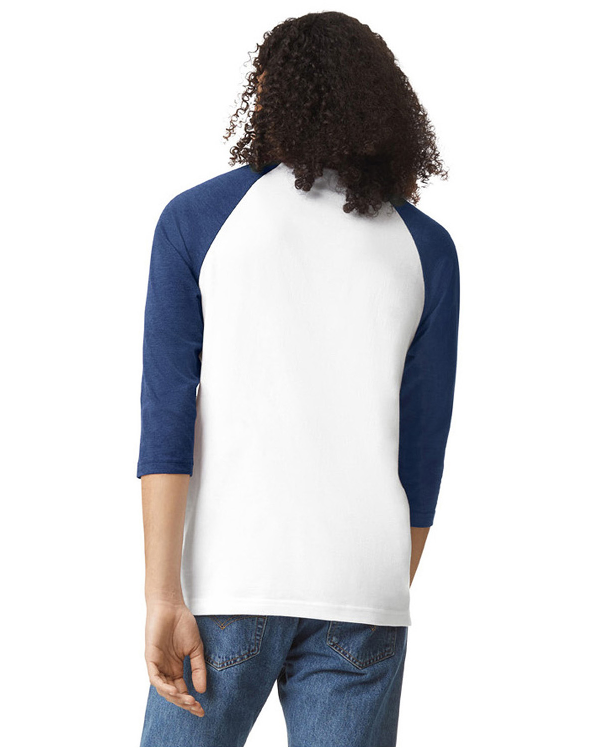 American Apparel 2003CVC White Heather Indigo