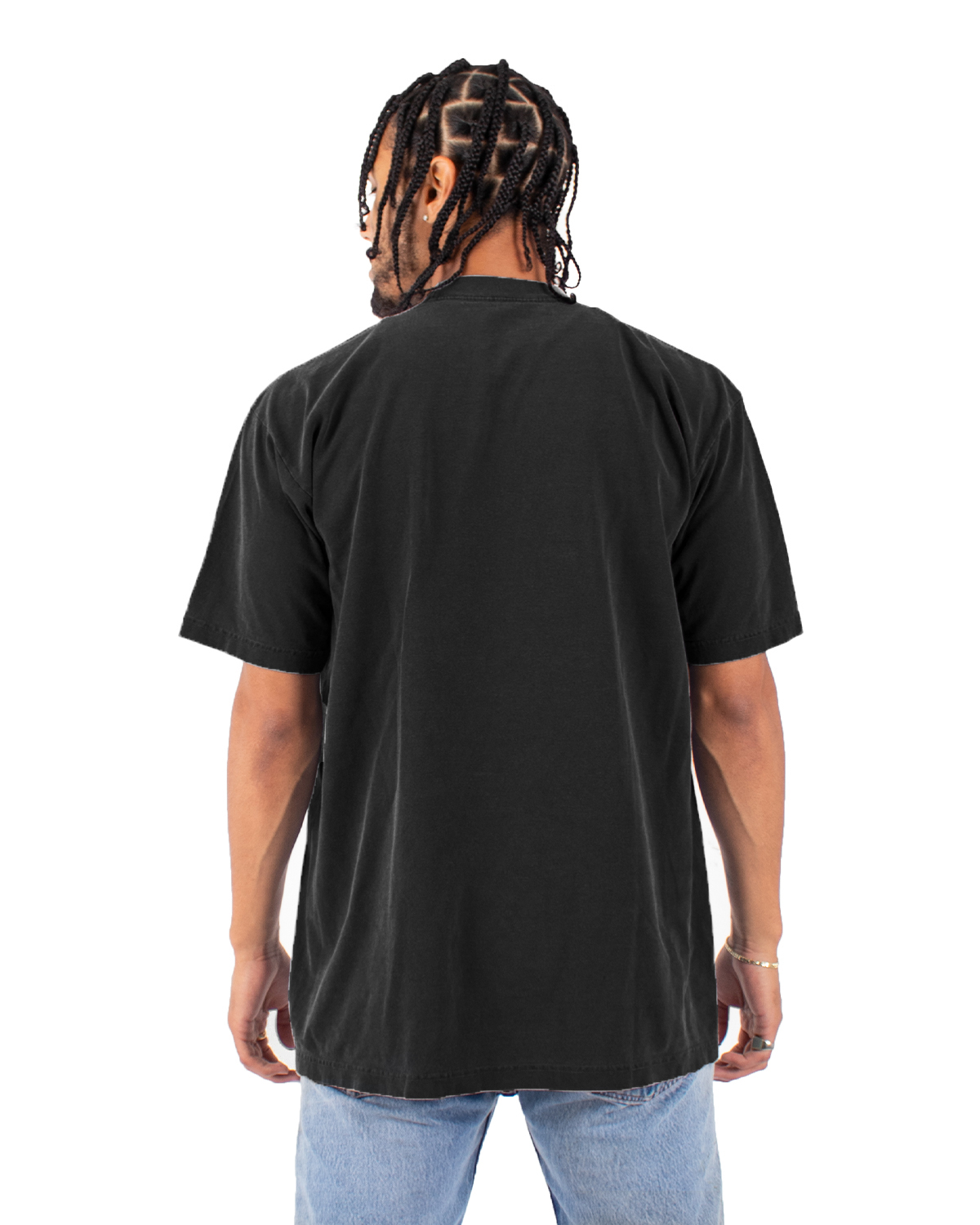 【SAC】DYED CUT T-SHIRTS BLACK Shaka Wear Drop Ship Garment-Dyed Crewneck T-Shirt XL Black