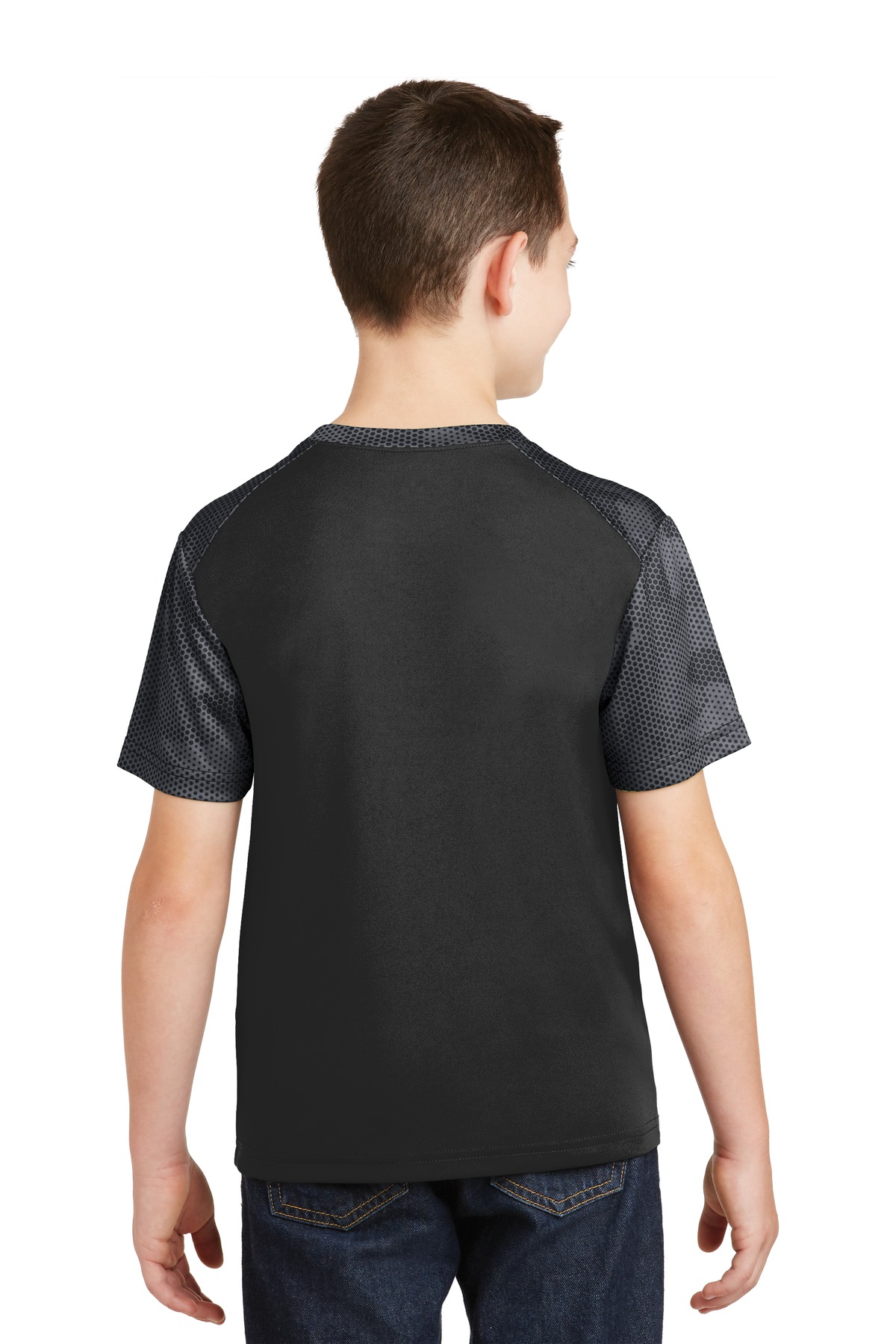 Sport-Tek YST371 Black / Iron Gray