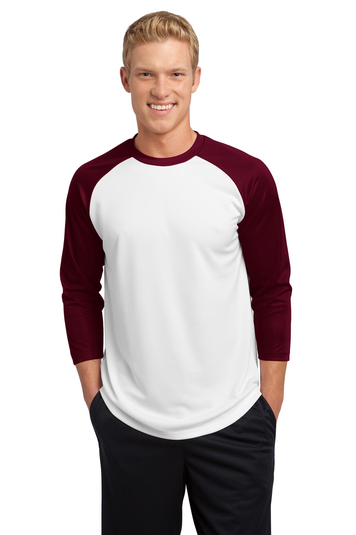Sport-Tek ST205 White / Maroon