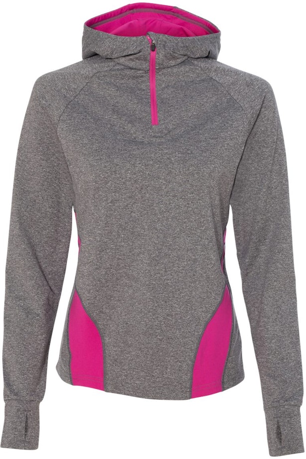 Augusta Sportswear 4812 Graphite Heather / Power Pink