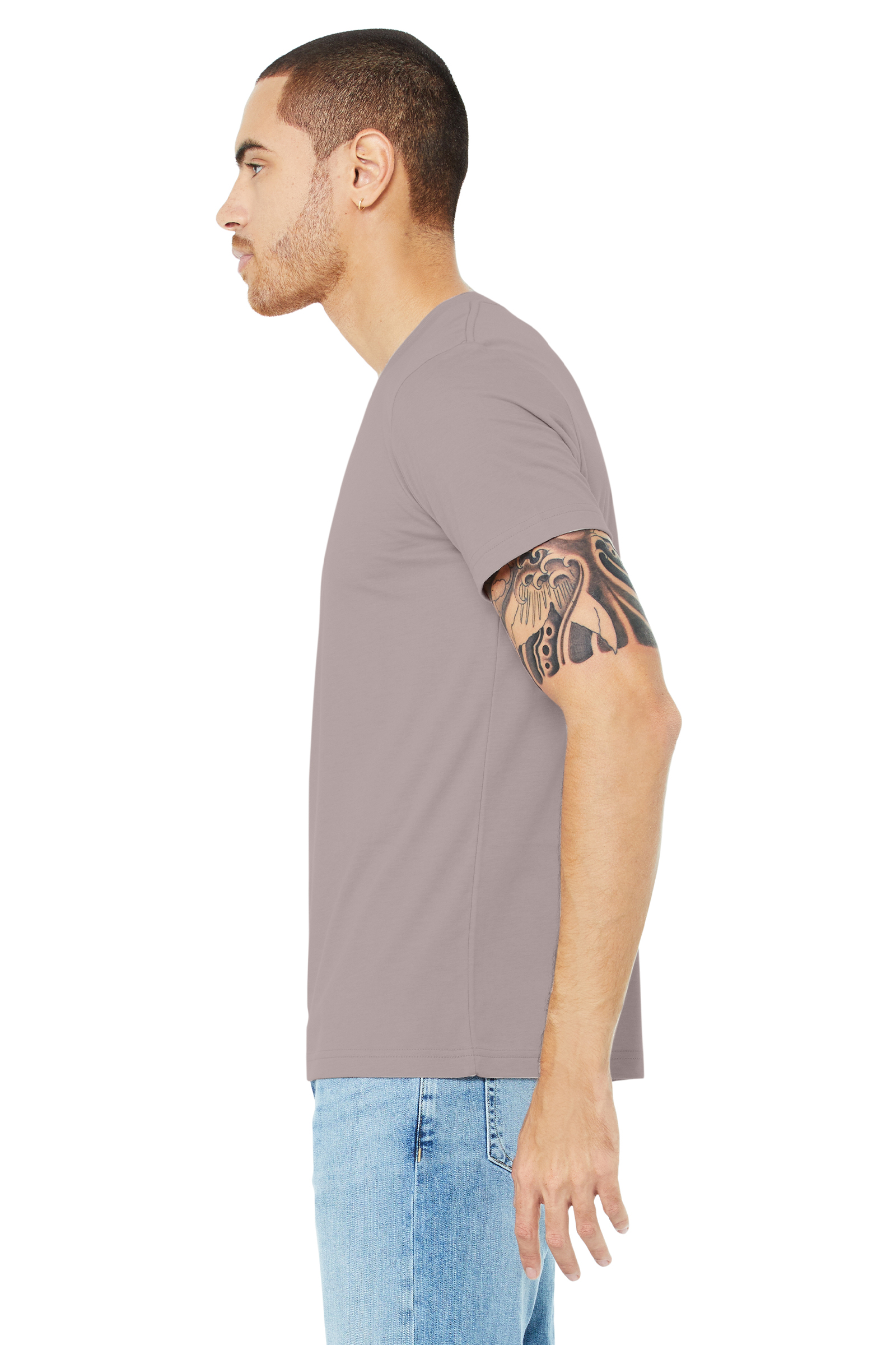 Bella + Canvas 3001CVC Heather Pink Gravel