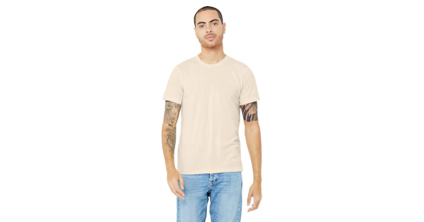 Bella Canvas Unisex Made In The Usa Jersey T Shirt 3001 U Natural | Jiffy