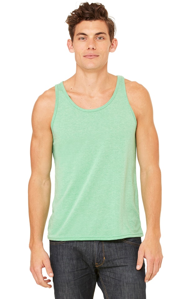 Bella Canvas Unisex Jersey Tank 3480 Green Triblend Jiffy