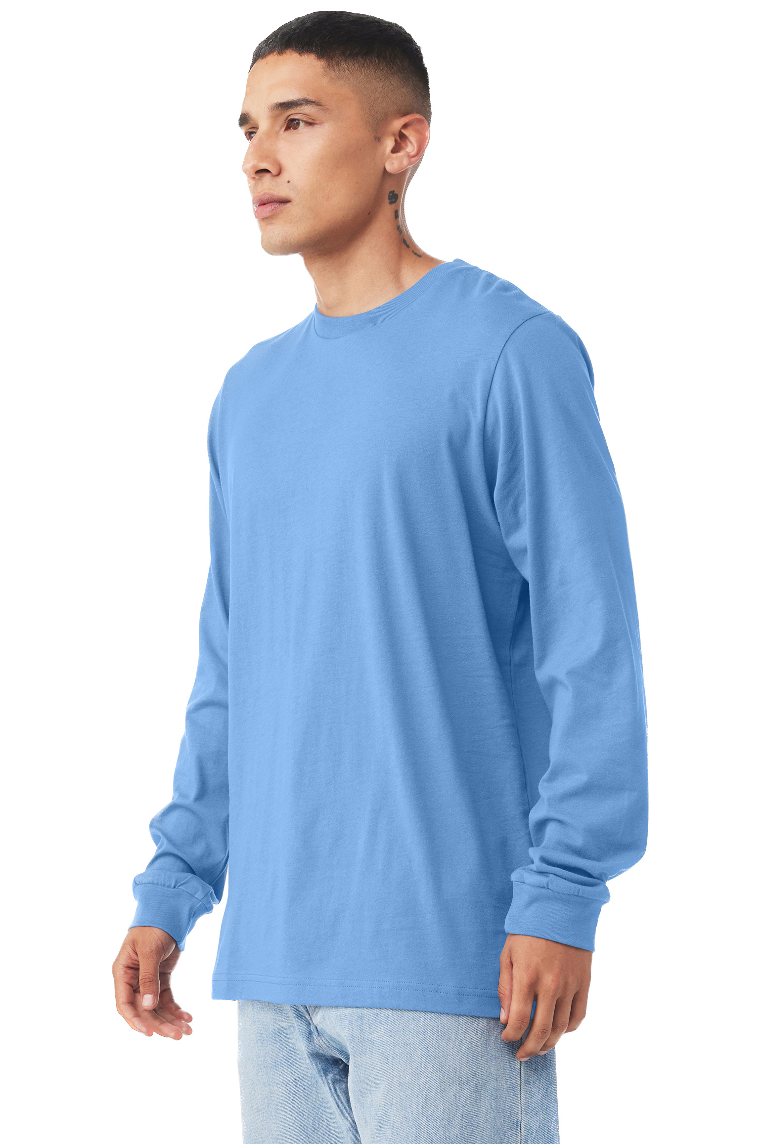 Bella + Canvas 3501CVC Heather Carolina Blue