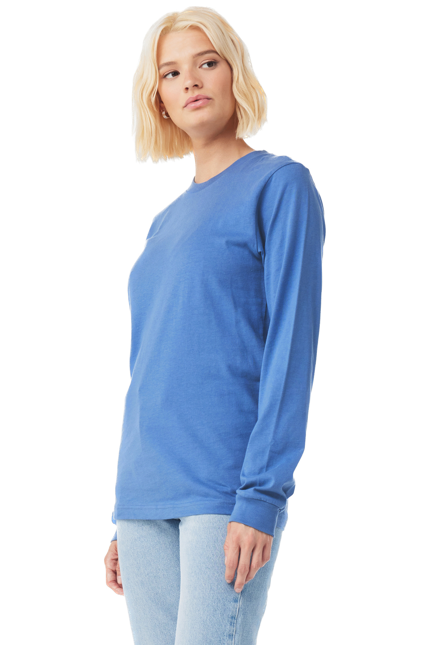 Bella + Canvas 3501CVC Heather Columbia Blue