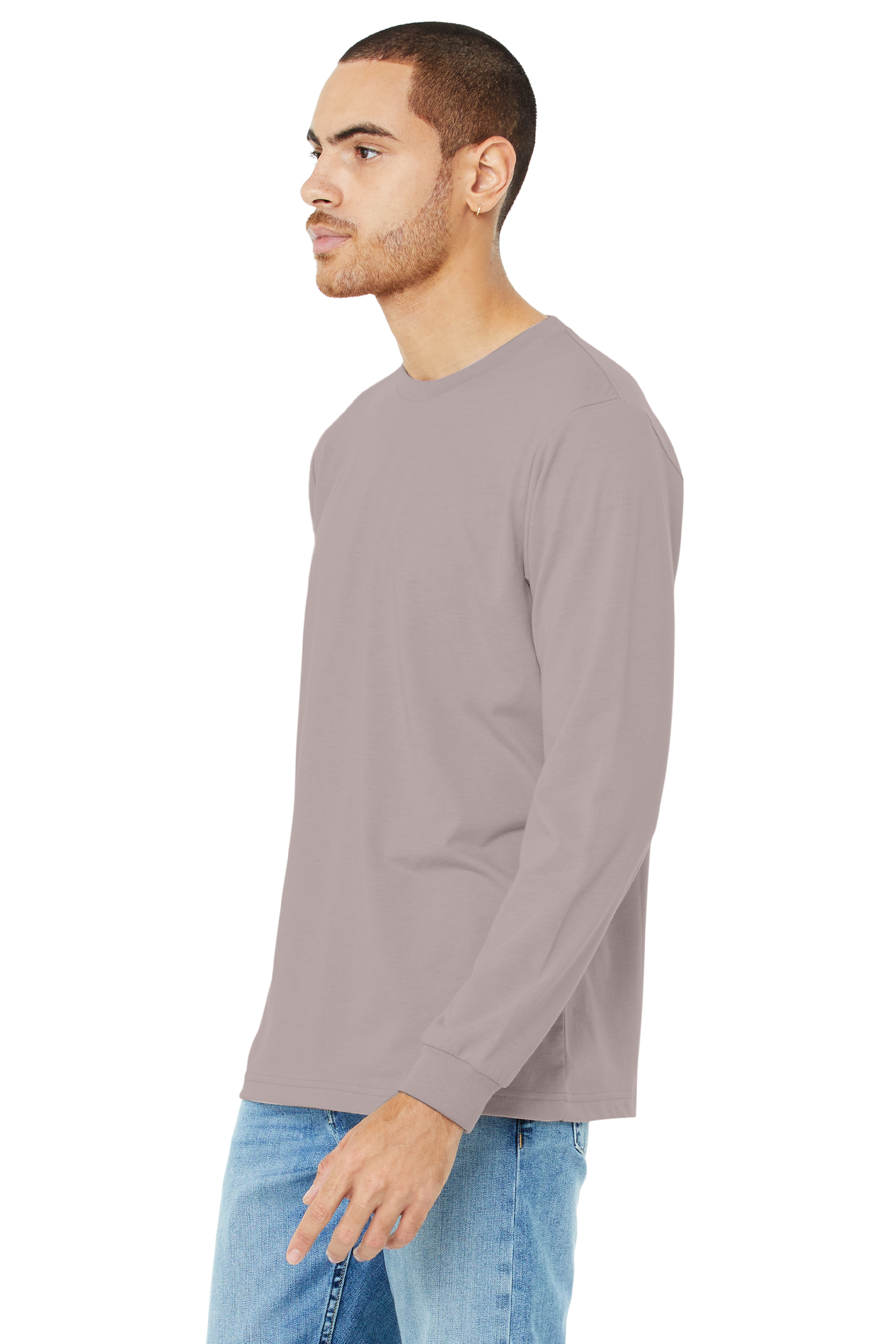 Bella + Canvas 3501CVC Heather Pink Gravel