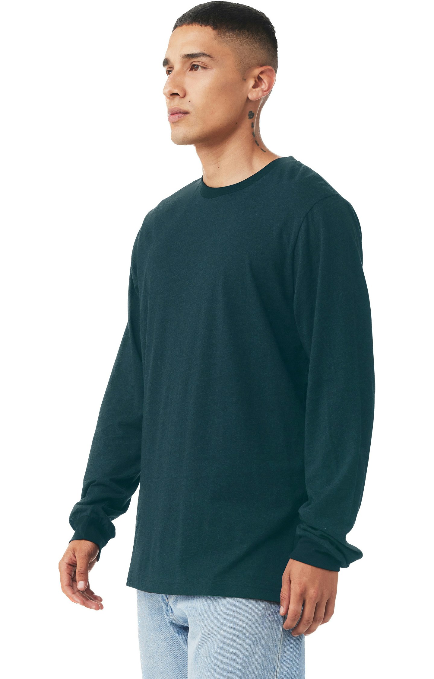 Bella Canvas Unisex Jersey Long Sleeve T Shirt 3501 Atlantic | Jiffy