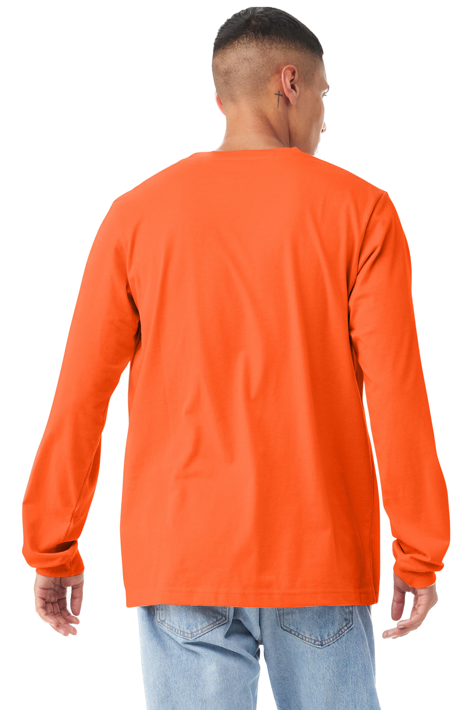 Bella Canvas Unisex Jersey Long Sleeve T Shirt 3501 Orange | Jiffy