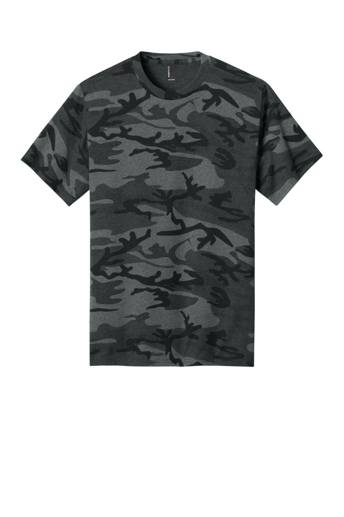 Port & Company PC54C Black Heather Camo