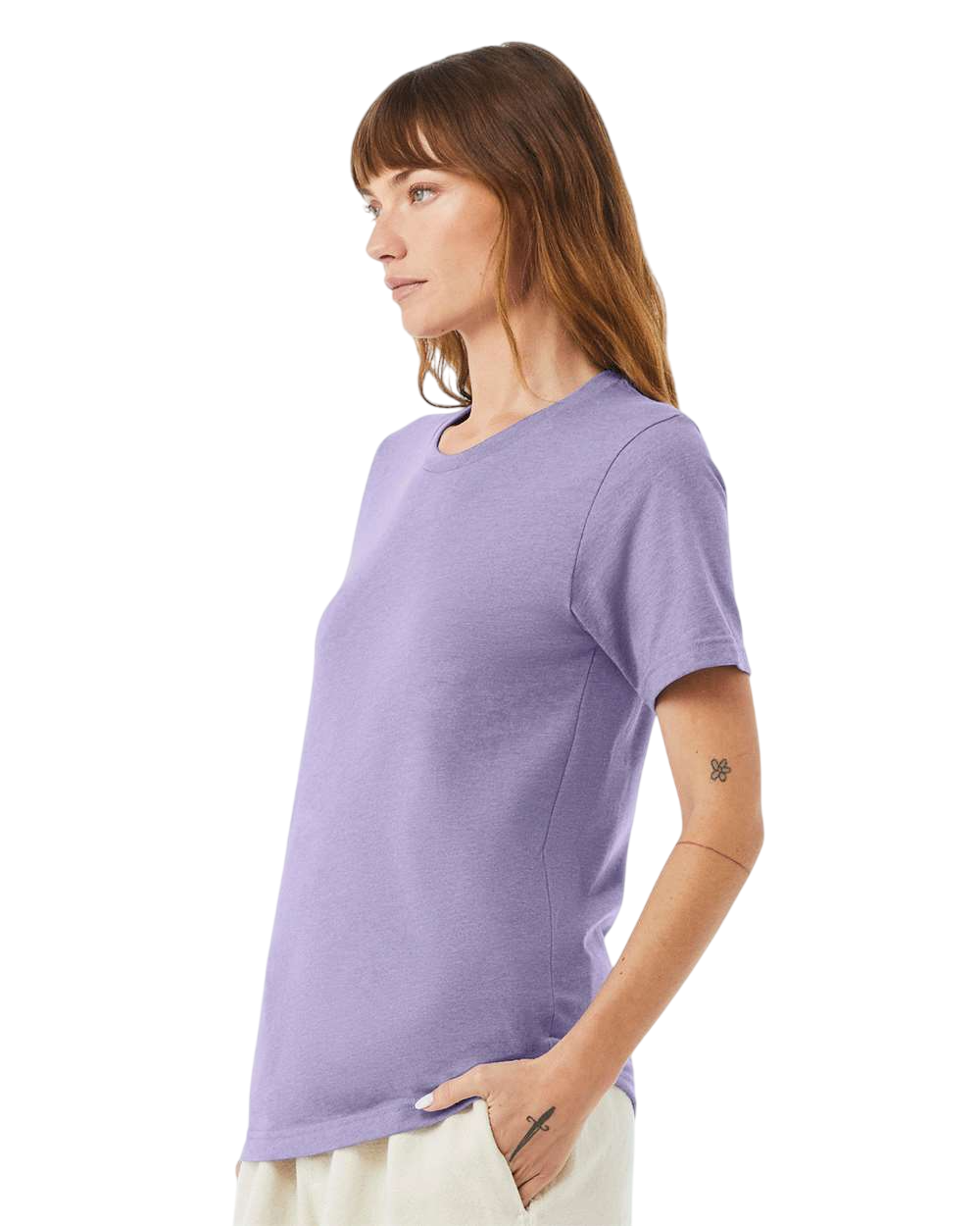 Bella + Canvas 3001CVC Heather Dark Lvnder