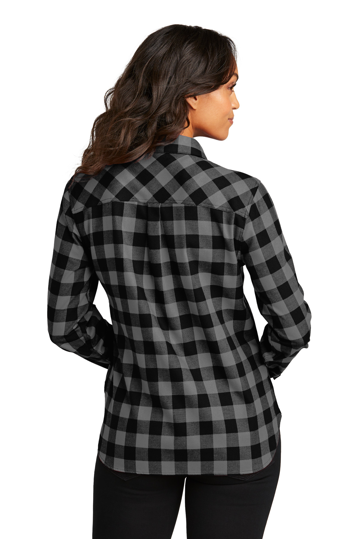 Port Authority LW669 Grey/ Black Buffalo Check