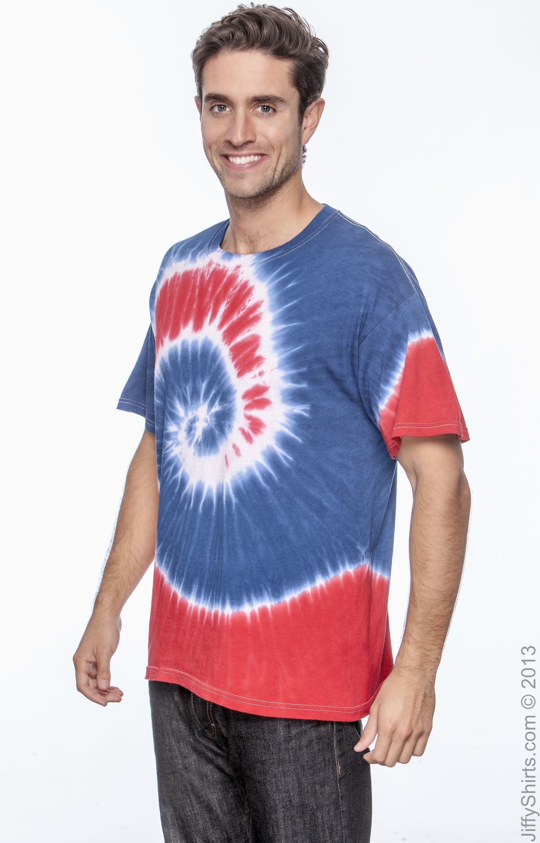 Tie-Dye CD100 Spiral Royal & Red