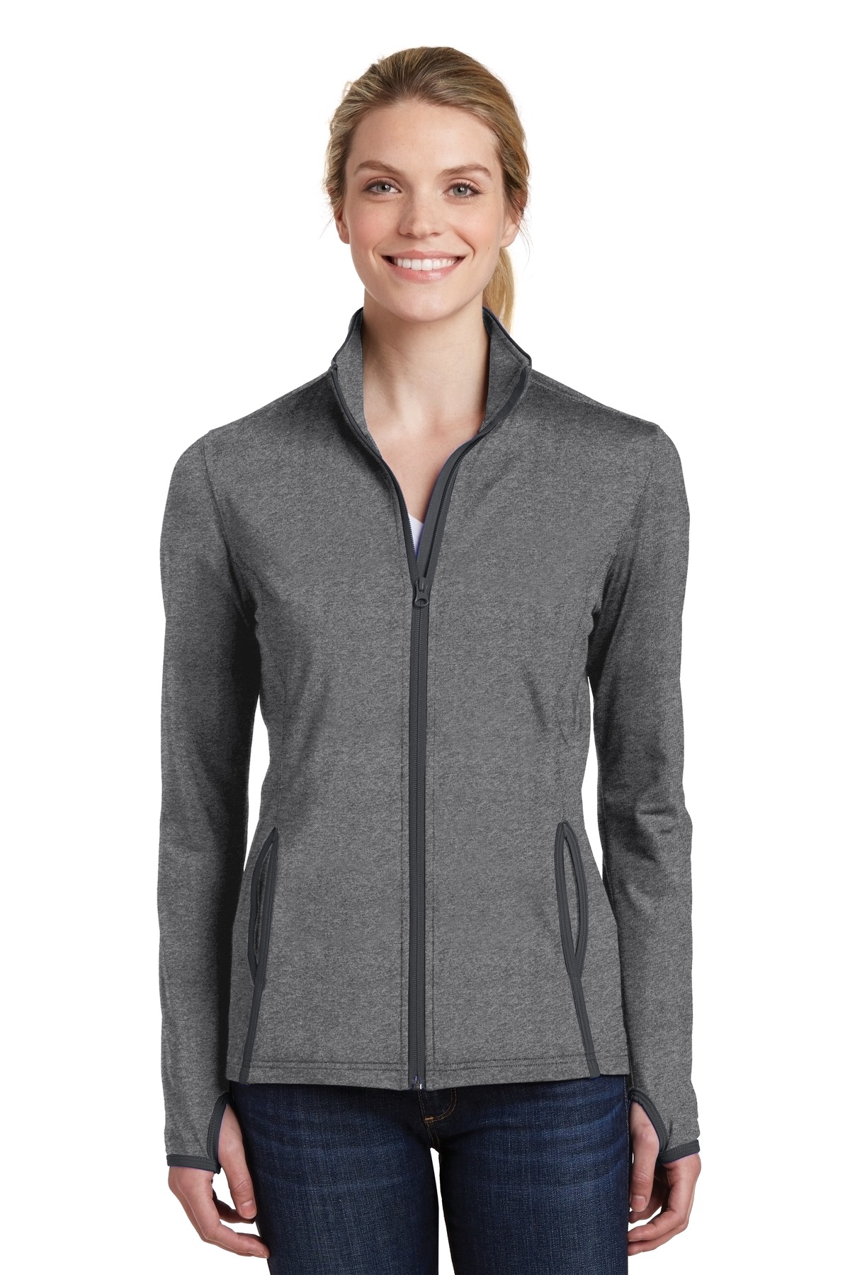 Sport-Tek LST853 Charcoal Gray Heather / Charcoal Gray