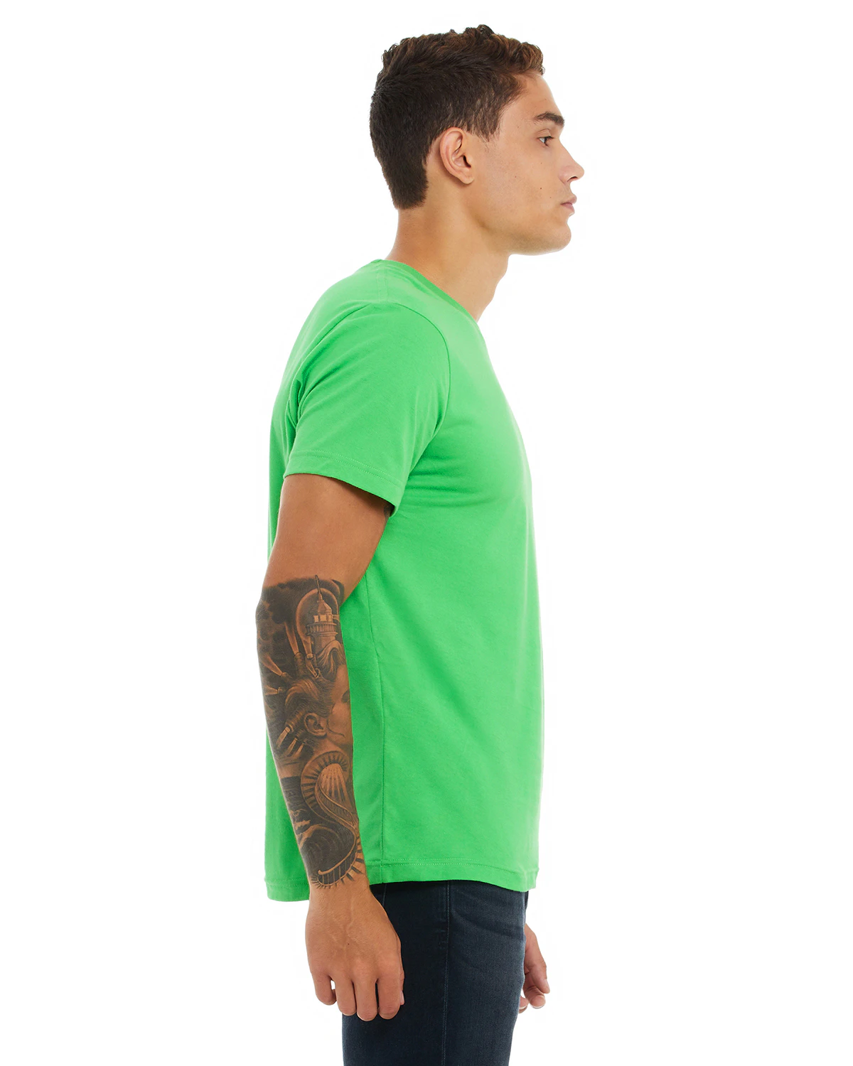Custom T-Shirts Synthetic Green - Bella + Canvas 3001C | Jiffy Custom Print