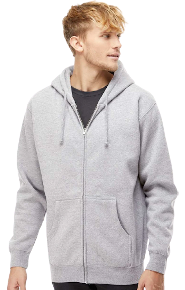 Independent Trading Unisex Full Zip Hoodie Ind4000 Z Gray Independent Trading Unisex Full Zip Hoodie Ind4000 Z Gray